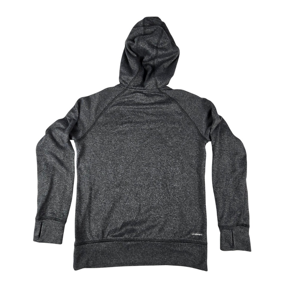Adidas Ultimate Hoodie Womens XS Gray Pink AH8249 ClimaWarm Pullover Thumbholes - Picture 2 of 12